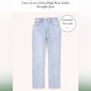 Abercrombie & Fitch Ultra High waist straight leg Jeans- Curve Love